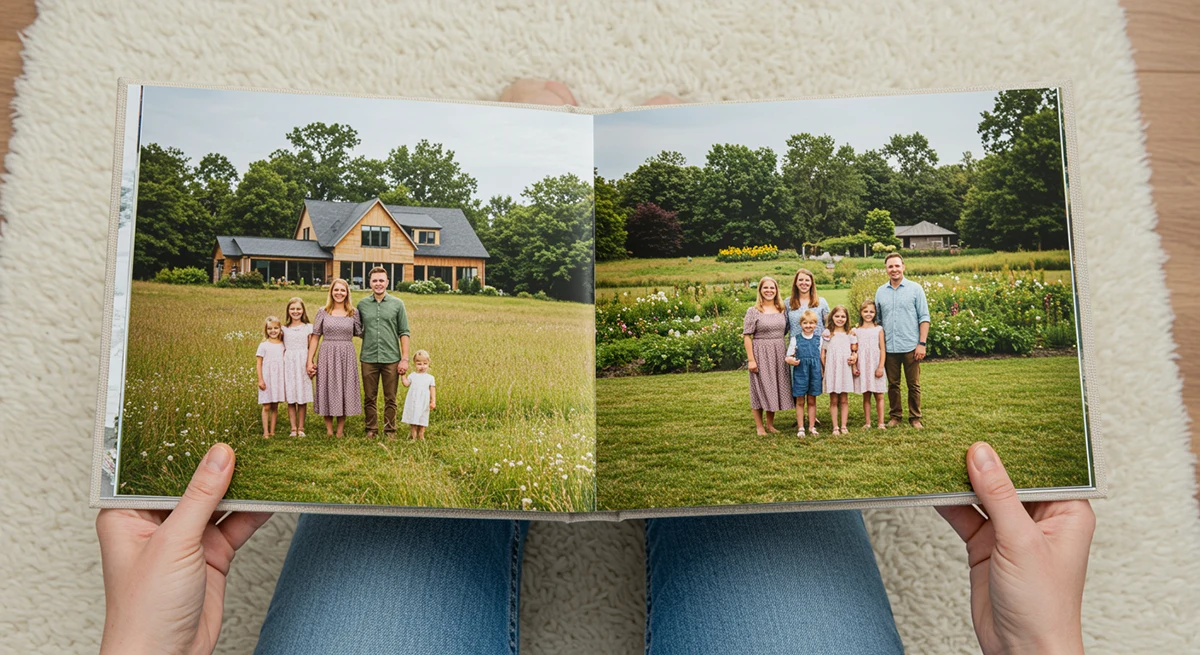 Álbum de fotos familiar lujo