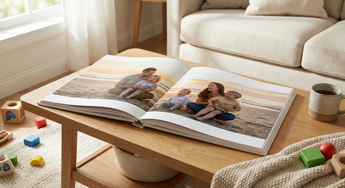 El secreto para fotos panorámicas espectaculares en tu álbum apertura album familia con hijos