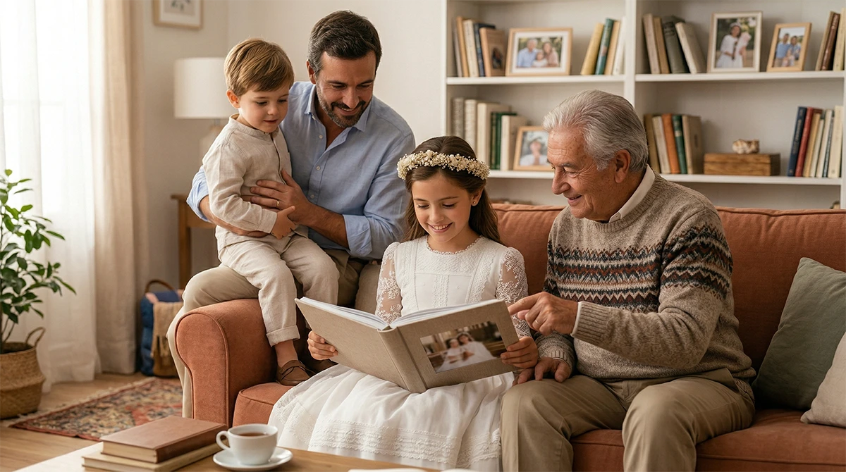 Frases para álbum de primera comunión con abuelos