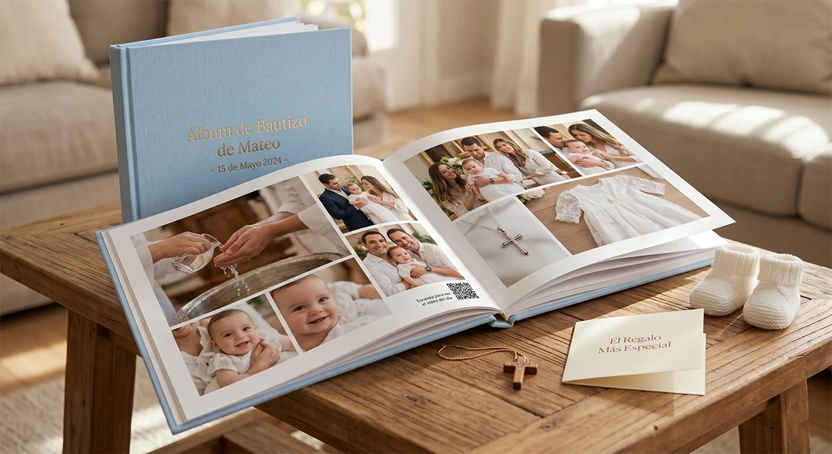 Álbum de Fotos de Bautizo Personalizado