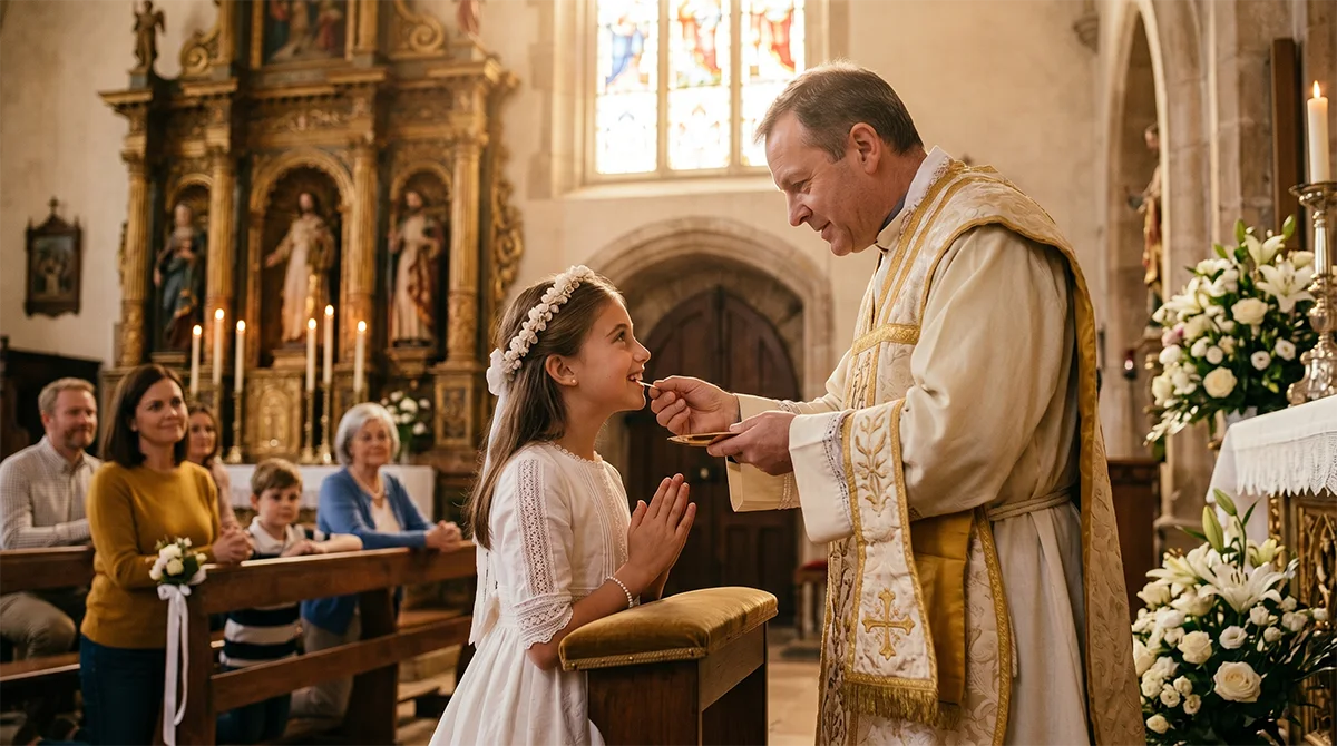 Álbum de Fotos para una Comunión iglesia foto