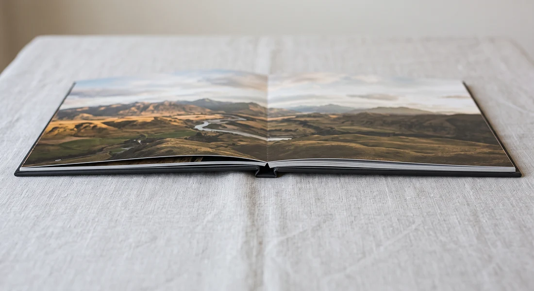 Álbum de fotos con apertura plana a 180 grados