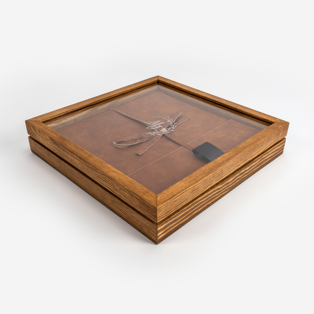 Caja Arboleda Vista de madera con cubierta de acrílico